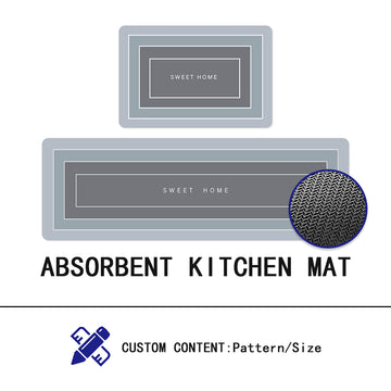 Super Absorbent Floor Mat,2Pcs kitchen mat,Non-slip carpet
